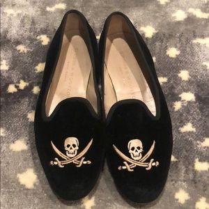 Stubbs and Wooten skull velvet shoes